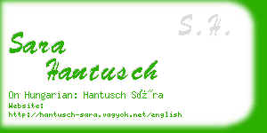 sara hantusch business card